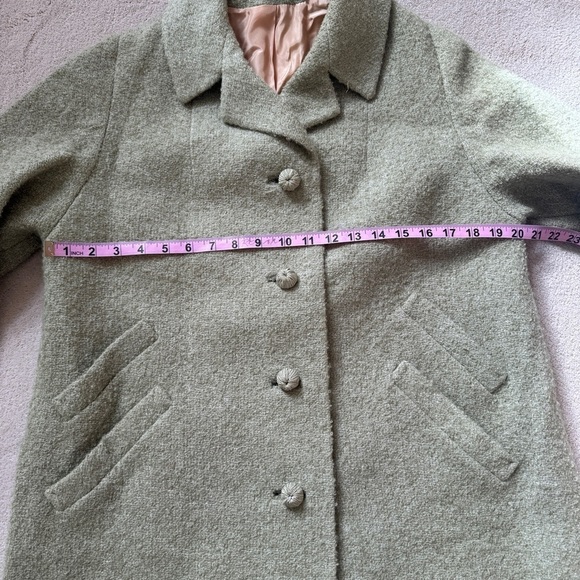 Vintage 1960s Mint Sage Green Coat - Picture 10 of 16